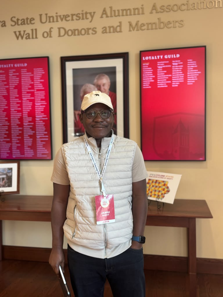 Dr. Jamiu Ahmad at the Iowa State University Alumni Association
