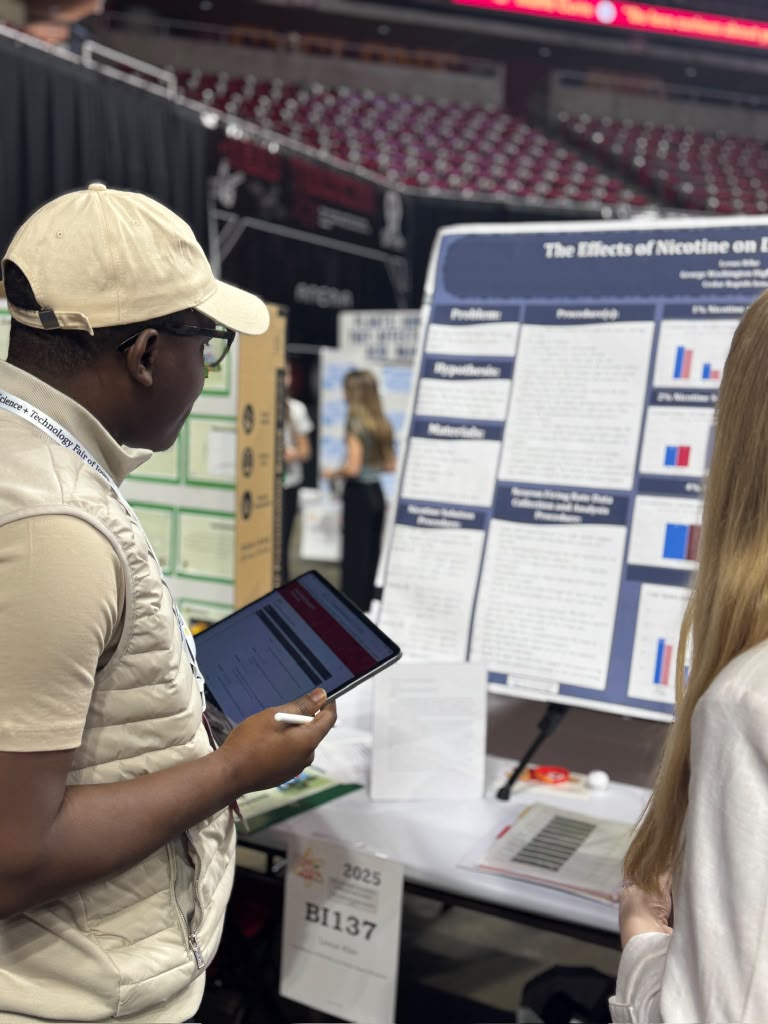 Judging at the Iowa State Science & Technology Fair